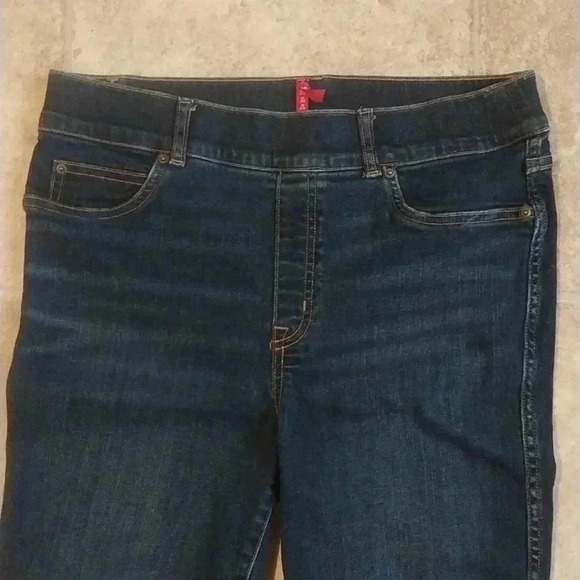 Spanx Skinny Jeans Pull On Stretchy Ankle Blue Women’s L - Picture 3 of 8